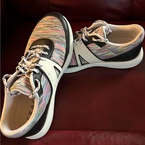 Alegria Traq Qarma Horizon White Walking Shoes Athletic  Size 37M  (7-7 1/2}